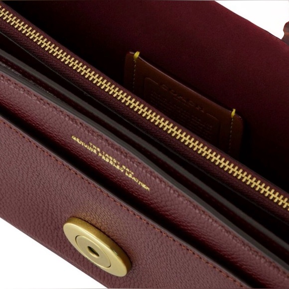 Coach Tabby 26 Wine/Brass Shoulder Bag - Picture 4 of 14